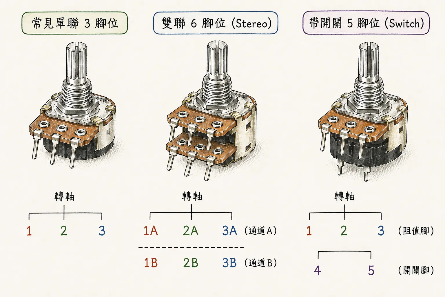可變電阻引腳
