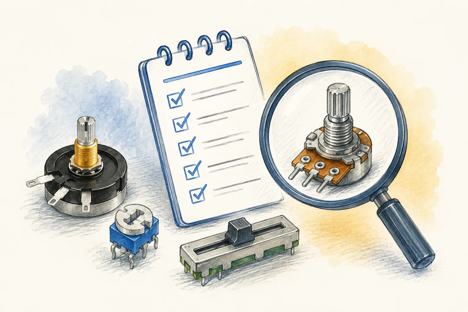 可變電阻規格書 Datasheet 參數與 PCB 封裝元件