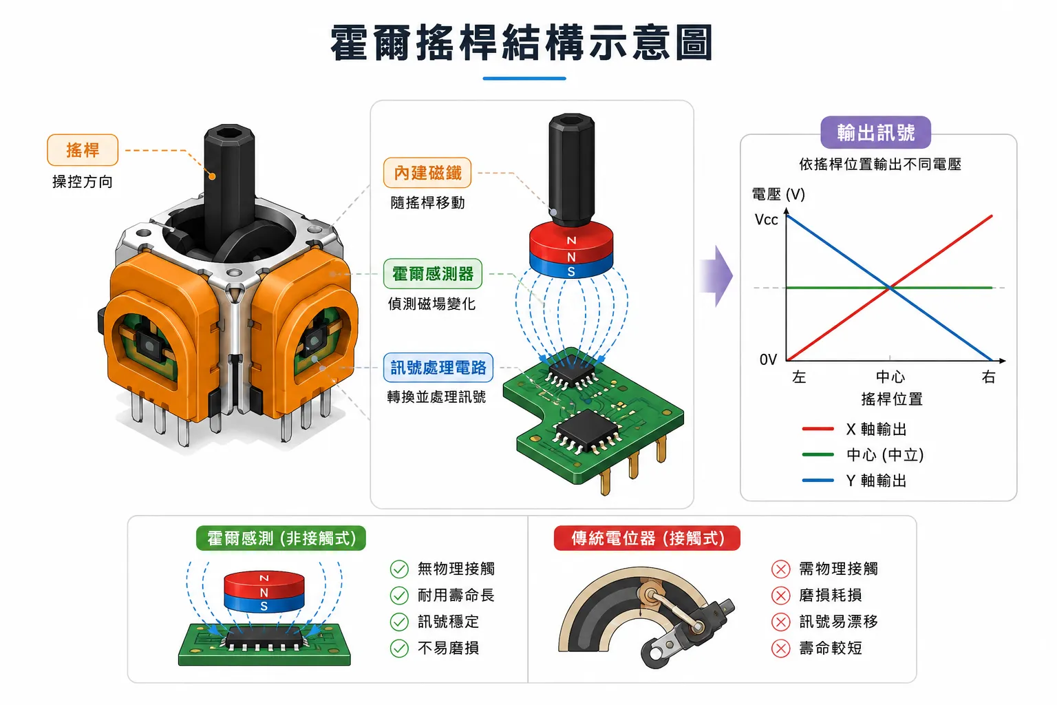霍爾搖桿結構示意圖