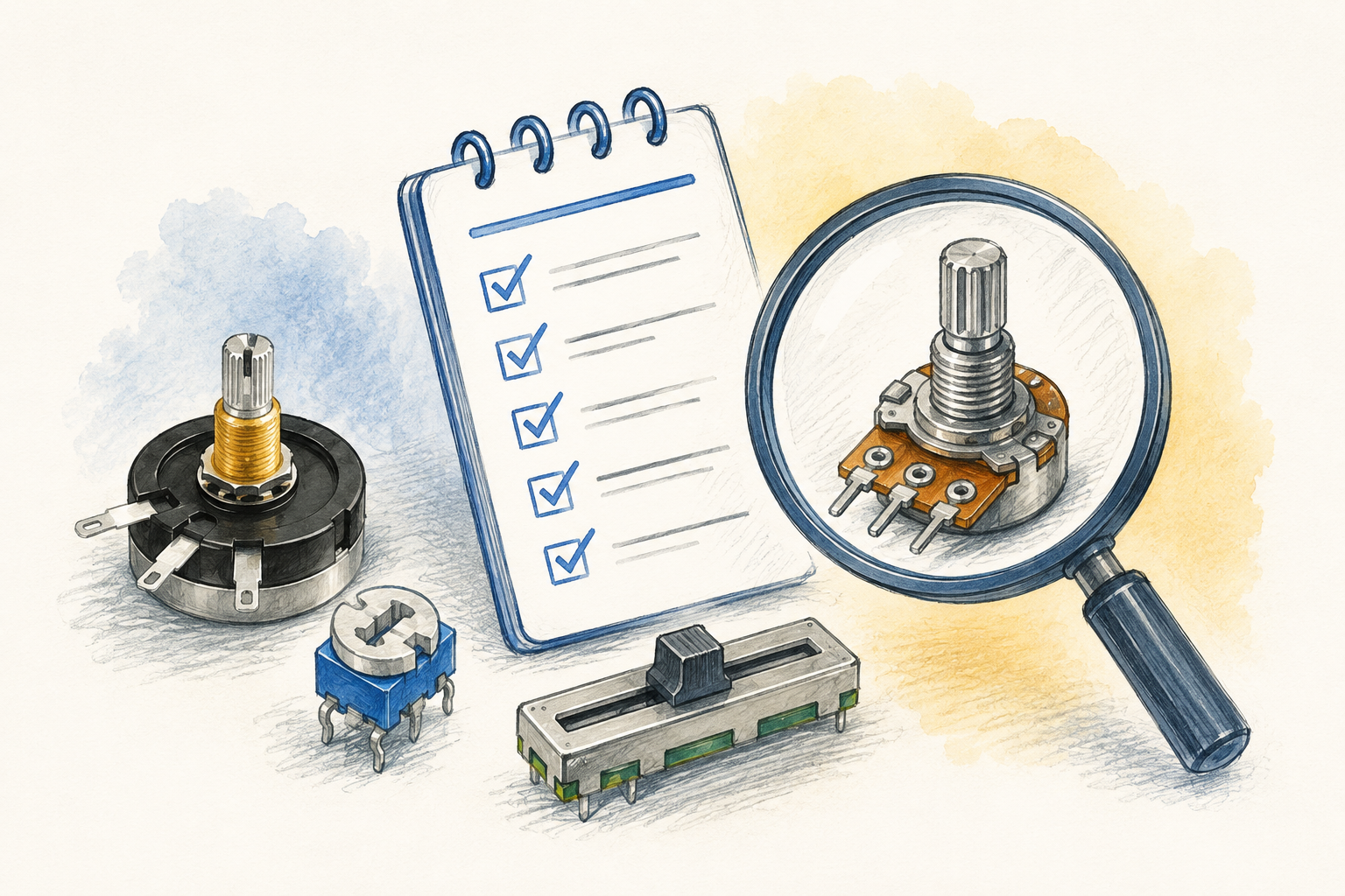 可變電阻規格書 Datasheet 參數與 PCB 封裝元件